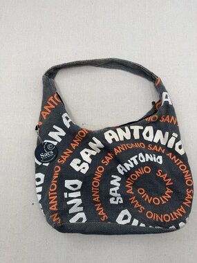 San Antonio Graphic Hobo Bag - Black & Orange